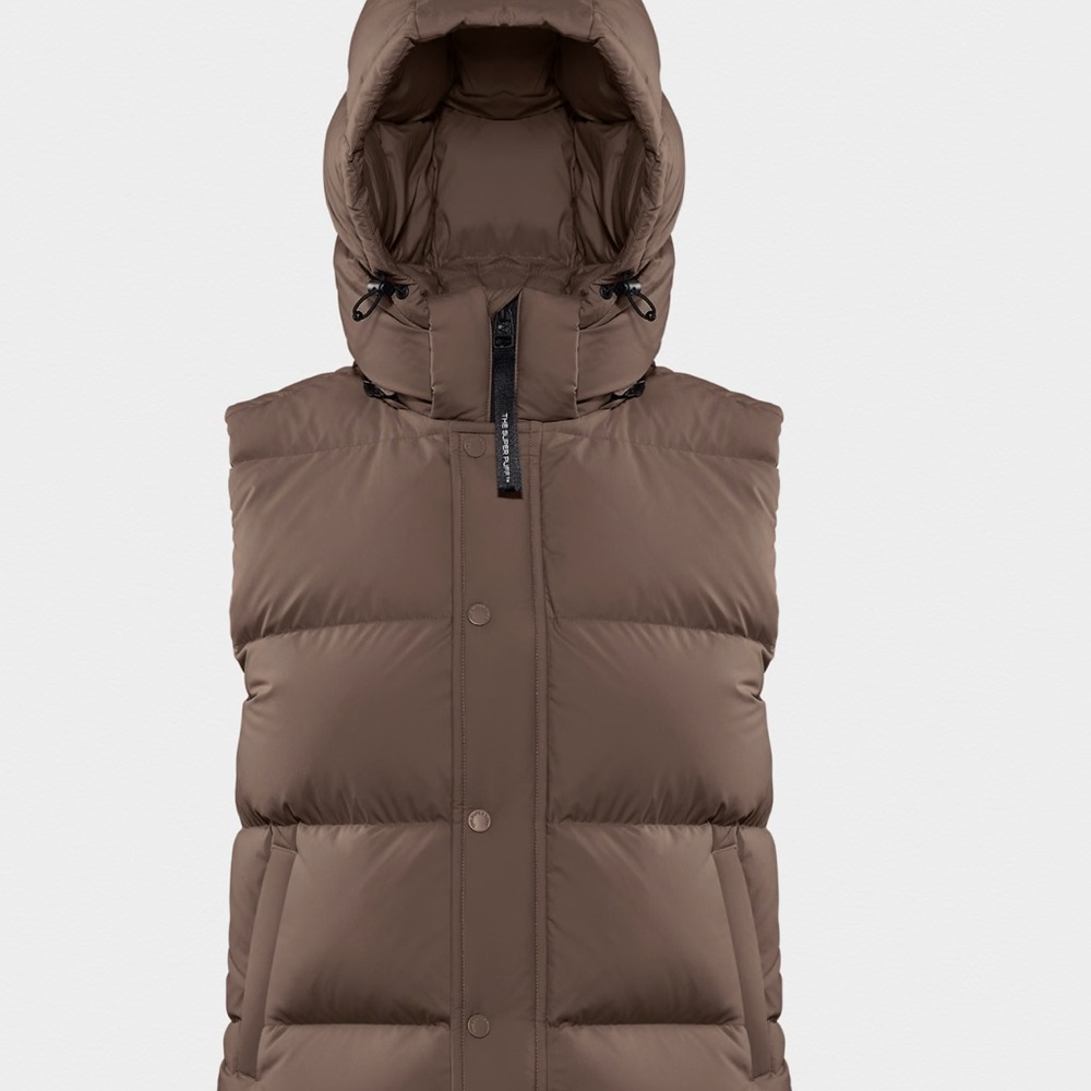 Aritzia Brown Super Puff Vest Large